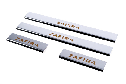 Carmos Door Sill Protectors (4 pcs, Stainless Steel) for Opel Zafira C Tourer 2011-2019 - image 1