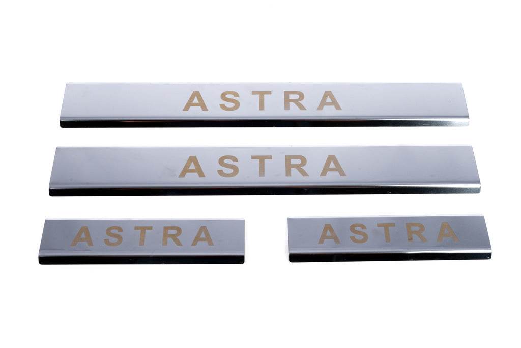 Carmos V1 sill plates (4 pcs., steel) for Opel Astra H 2004-2013 - Reelken Auto
