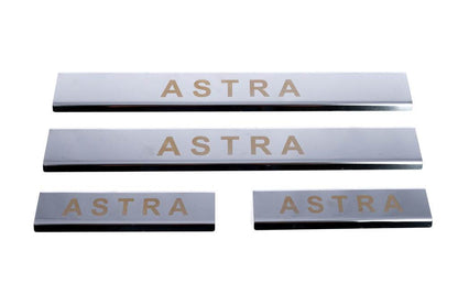 Carmos V1 sill plates (4 pcs., steel) for Opel Astra H 2004-2013 - Reelken Auto