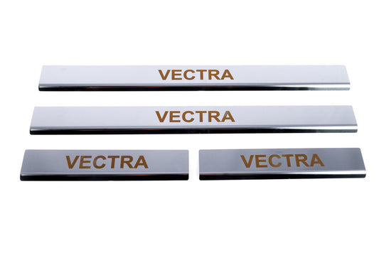 Carmos Door Sill Protectors (4 pcs, Stainless Steel) for Opel Vectra B 1995-2002 - image 2