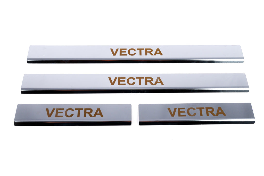 Carmos Door Sill Protectors (4 pcs, Stainless Steel) for Opel Vectra B 1995-2002 - image 2