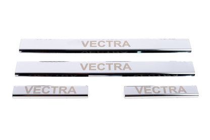 Door Sill Protectors (Carmos, 4 pcs, Stainless Steel) for Opel Vectra C 2002-2008 - image 2