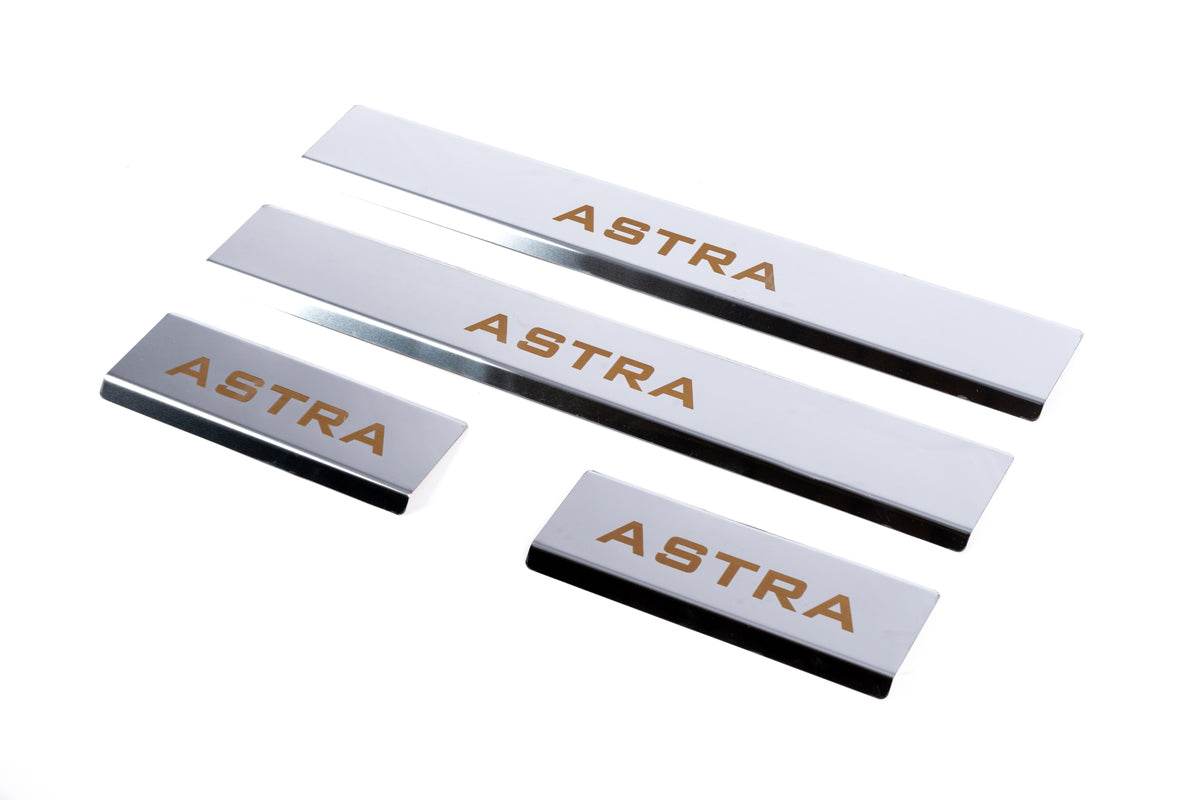 Sill Carmos V1 (4 pieces, stainless steel) for Opel Astra J 2009-2015 - Reelken Auto