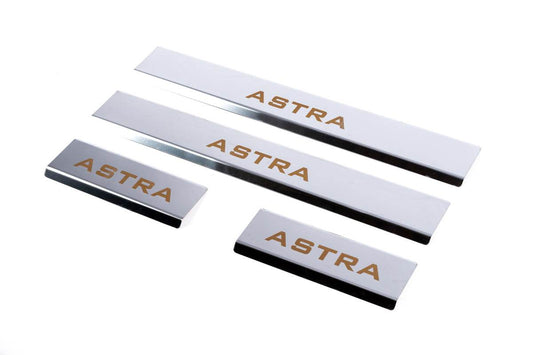 Sill Carmos V1 (4 pieces, stainless steel) for Opel Astra J 2009-2015 - Reelken Auto