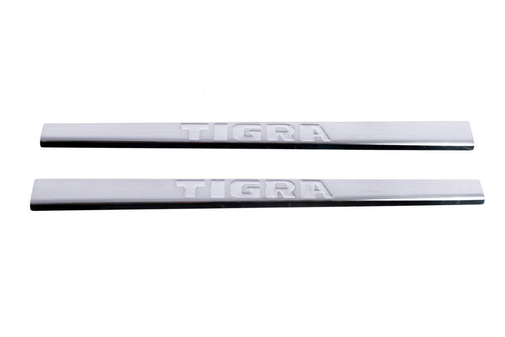 Door sills Carmos (2 pieces, stainless.) for Opel Tigra 2001-2009 - Reelken Auto