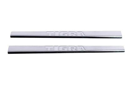 Door sills Carmos (2 pieces, stainless.) for Opel Tigra 2001-2009 - Reelken Auto