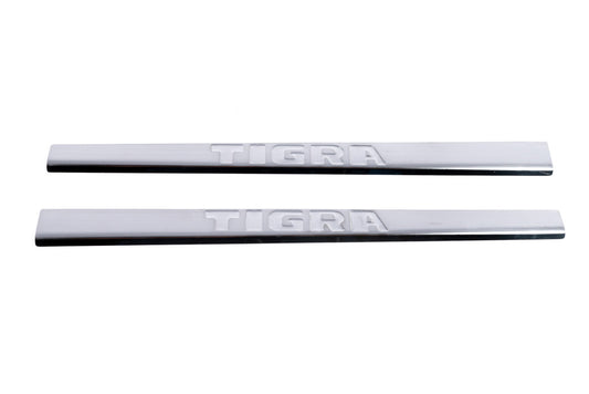 Carmos Door Sill Protectors (2 pcs, Stainless Steel) for Opel Tigra 2001-2009 - image 2