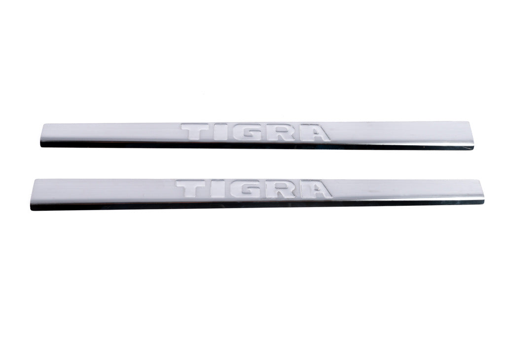 Carmos Door Sill Protectors (2 pcs, Stainless Steel) for Opel Tigra 2001-2009 - image 2