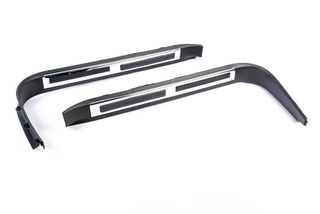 Plastic thresholds with lighting (black) for Toyota Land Cruiser 200 - Reelken Auto