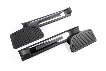 Plastic thresholds with lighting (black) for Toyota Land Cruiser 200 - Reelken Auto