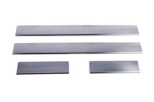Carmos Door Sill Protectors (4 pcs, Stainless Steel) for Nissan Note 2004-2012 - image 2