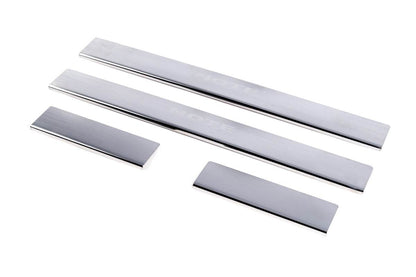 Door sills Carmos (4 pieces, stainless.) for Nissan Note 2004-2012 - Reelken Auto