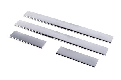 Carmos Door Sill Protectors (4 pcs, Stainless Steel) for Nissan Note 2004-2012 - image 1