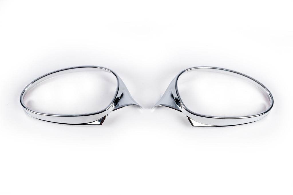 Chrome overlays for mirrors 2005-2008 (2 pcs, ABS) for BMW 3 series E-90/91/92/93 2005-2011 - Reelken Auto