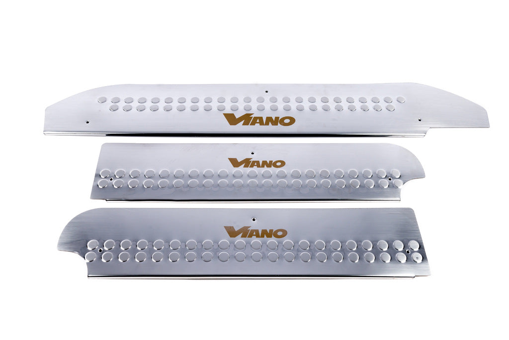 Interior door sill protectors Carmos V1 stainless steel for Mercedes Viano 2004-2014 - image 2