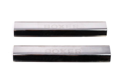 Pads for door sills Laser (2 pieces, stainless.) for Peugeot Boxer 2006-2025 - Reelken Auto