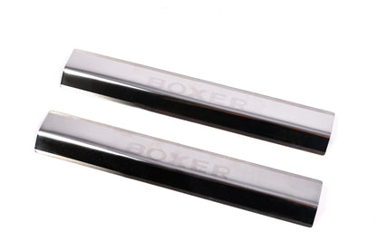 Door Sill Protectors Laser (2 pcs, Stainless Steel) for Peugeot Boxer 2006-2025 - image 1