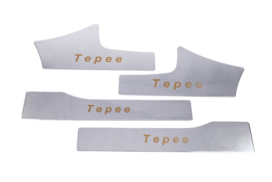Internal sill guards Carmos (stainless) for Peugeot Partner Tepee 2008-2018 - image 2