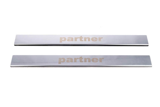 Door sills V1 (Carmos, 2 pcs, steel) for Peugeot Partner 1996-2008 - Reelken Auto