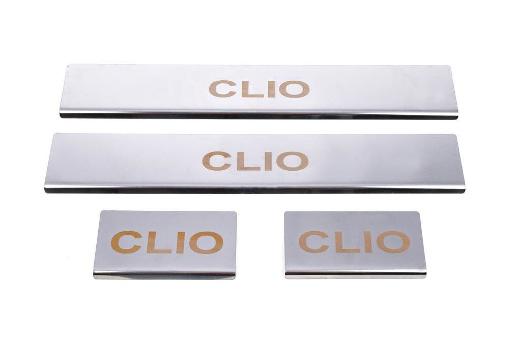 Door sills Carmos (4 pieces, stainless.) for Renault Clio III 2005-2012 - Reelken Auto