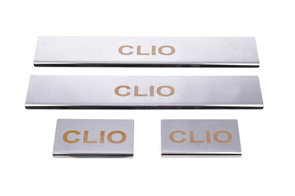 Door sills Carmos (4 pieces, stainless.) for Renault Clio III 2005-2012 - Reelken Auto