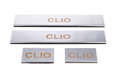 Carmos Door Sill Protectors (4 pcs, Stainless Steel) for Renault Clio III 2005-2012 - image 3