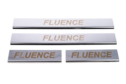 Door Sill Protectors Carmos V1 (4 pcs, Stainless Steel) for Renault Fluence 2009-2016 - image 2