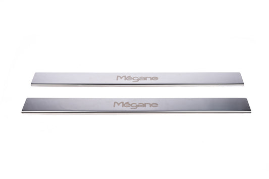 Carmos Door Sill Protectors (2-door, Stainless Steel) for Renault Megane III 2009-2016 - image 2