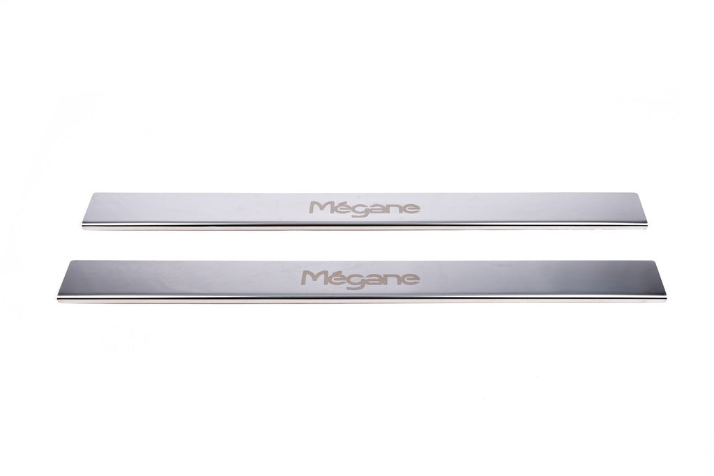 Carmos Door Sill Protectors (2-door, Stainless Steel) for Renault Megane III 2009-2016 - image 2