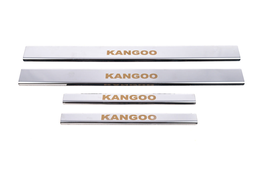 Door Sill Protectors Carmos V1 (4pcs, Stainless Steel) for Renault Kangoo 2008-2020 - image 3