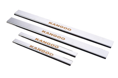 Door Sill Protectors Carmos V1 (4pcs, Stainless Steel) for Renault Kangoo 2008-2020 - image 2