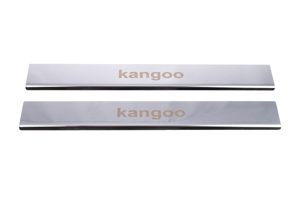 Carmos V1 Stainless Steel Door Sill Protectors for Renault Kangoo 1998-2008 - image 3
