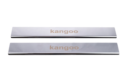 Carmos V1 Stainless Steel Door Sill Protectors for Renault Kangoo 1998-2008 - image 3