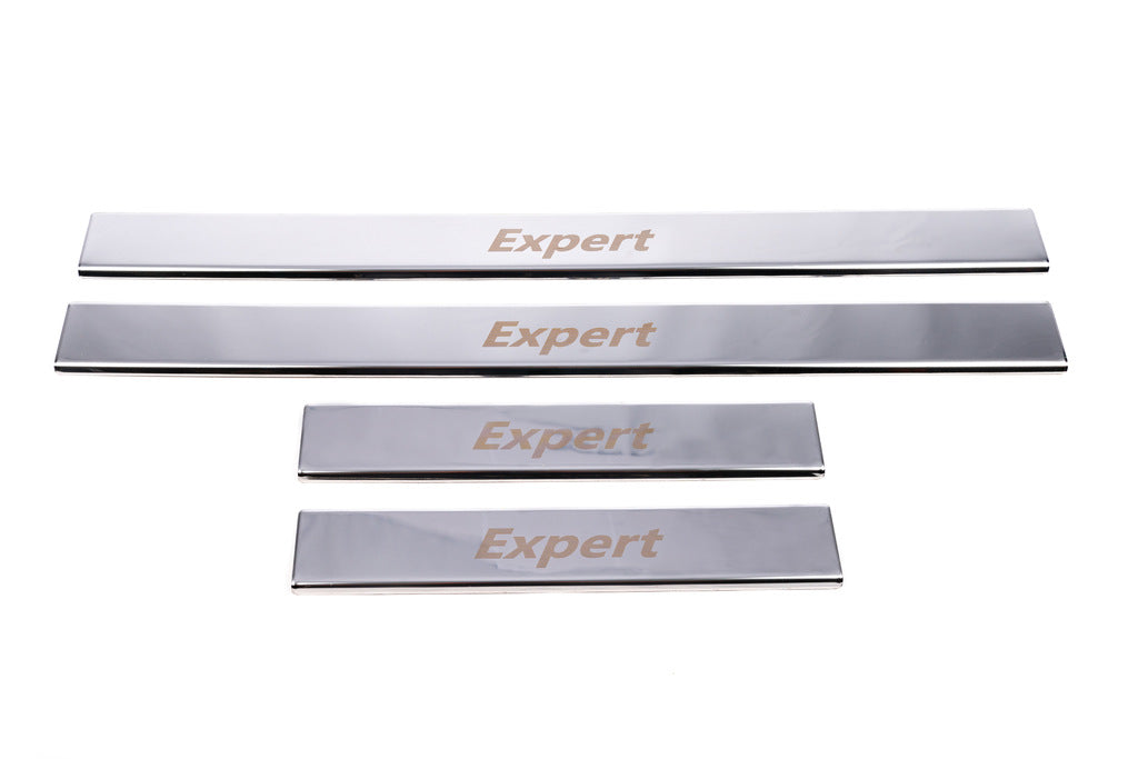 Stainless Steel Door Sill Protectors Carmos (4 pcs) for Peugeot Expert 2017- - image 2
