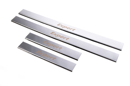 Stainless Steel Door Sill Protectors Carmos (4 pcs) for Peugeot Expert 2017- - image 1