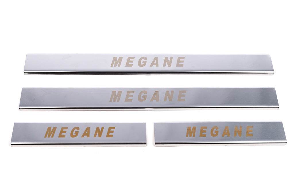 Door sills (Carmos, 4 pieces, steel) for Renault Megane II 2004-2009 - Reelken Auto