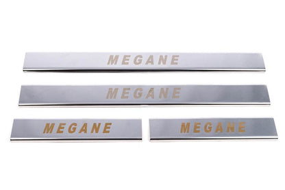 Door sills (Carmos, 4 pieces, steel) for Renault Megane II 2004-2009 - Reelken Auto
