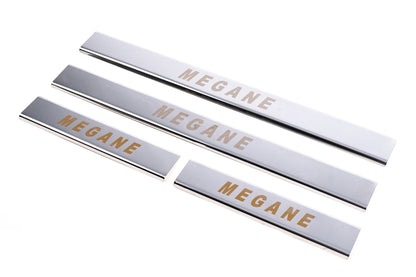 Door Sill Covers (Carmos, 4 pcs, Stainless Steel) for Renault Megane II 2004-2009 - image 6