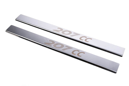 Door sills Carmos (2 pcs, stainless steel) for Peugeot 207 - Reelken Auto