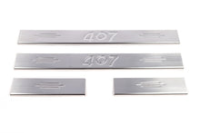 Stainless Steel Door Sill Protectors (Carmos V2, 4 pcs) for Peugeot 407 2004-2011 - image 2