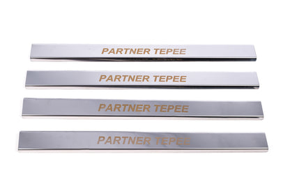 Door sills Carmos V1 (stainless) for Peugeot Partner Tepee 2008-2018 - image 2