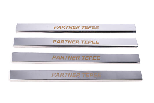 Door sills Carmos V1 (stainless) for Peugeot Partner Tepee 2008-2018 - image 2