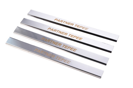 Door sills Carmos V1 (stainless) for Peugeot Partner Tepee 2008-2018 - image 1