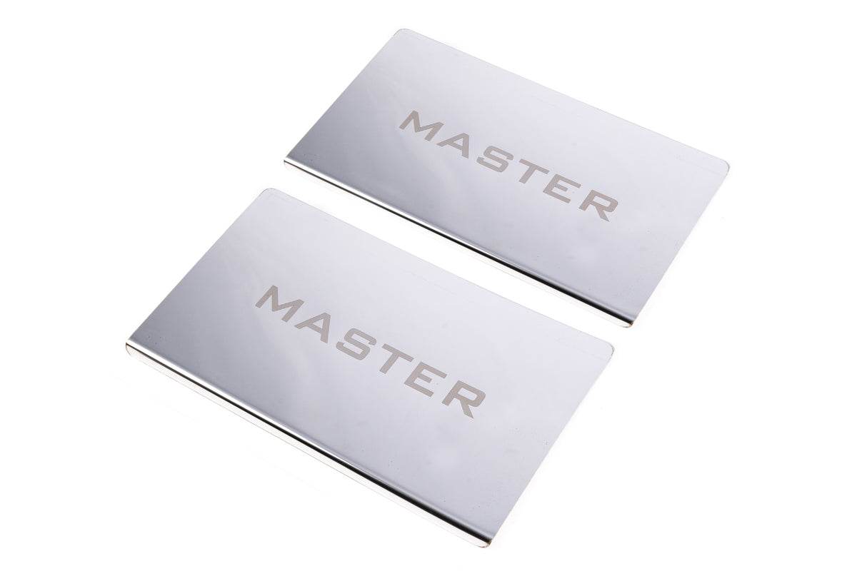 Door sills V2 (2 pieces, stainless.) for Renault Master 2011-2023 - Reelken Auto