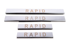 Door Sill Protectors Carmos V1 (4 pcs, Stainless Steel) for Skoda Rapid 2012-2019 - image 2