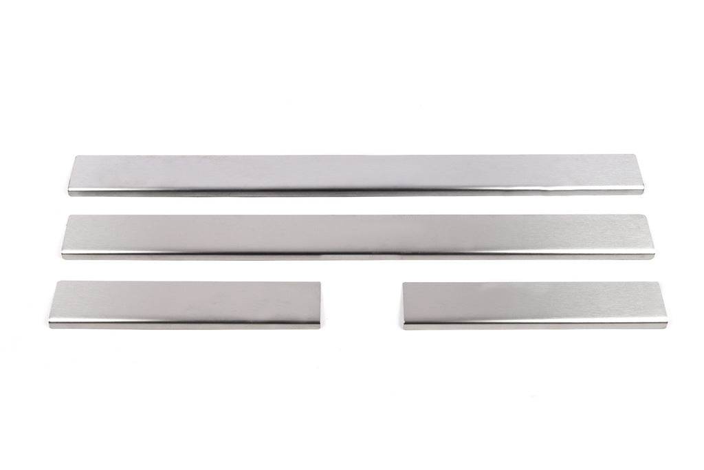 Door sills (Carmos, 4 pieces, stainless steel) for Toyota Corolla 2002-2007 - Reelken Auto