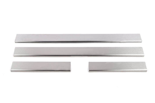 Door sills (Carmos, 4 pieces, stainless steel) for Toyota Corolla 2002-2007 - Reelken Auto