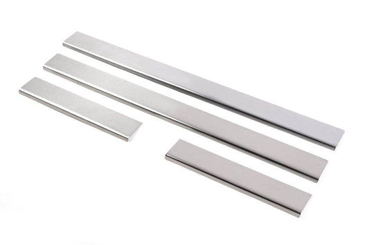 Door sills (Carmos, 4 pieces, stainless steel) for Toyota Corolla 2002-2007 - Reelken Auto
