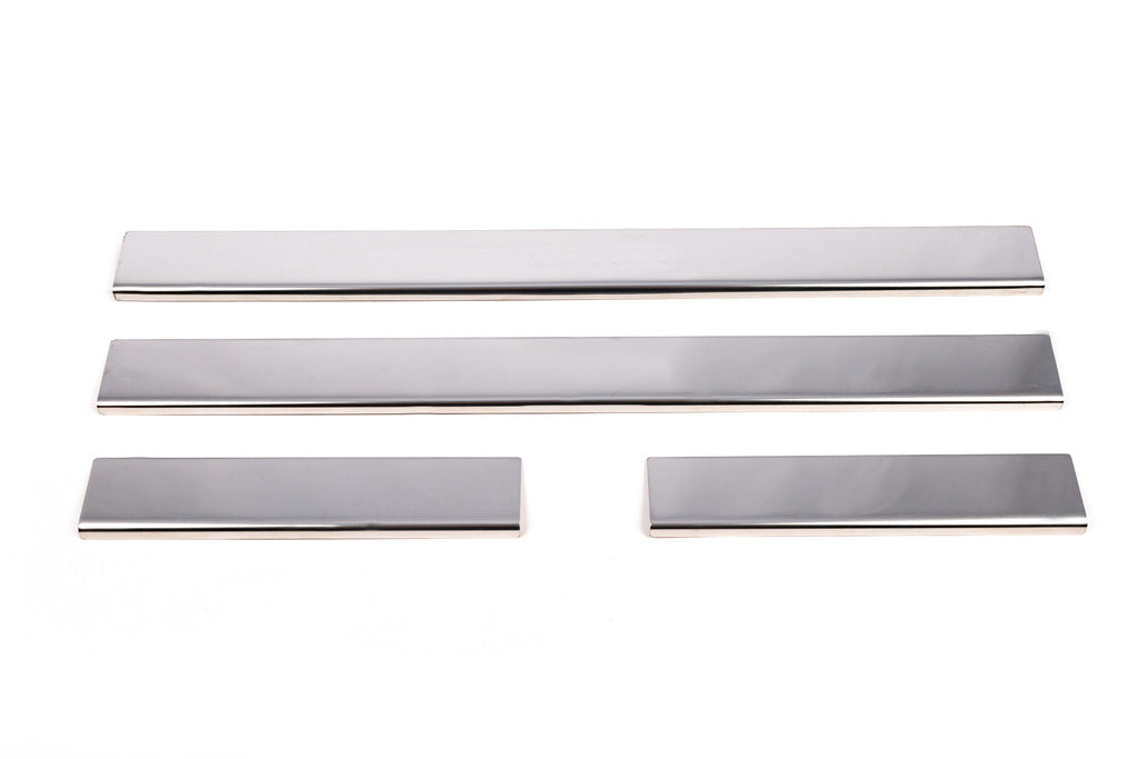 Carmos Door Sill Protectors (4 pcs, Stainless Steel) for Toyota Corolla 2007-2013 - image 2
