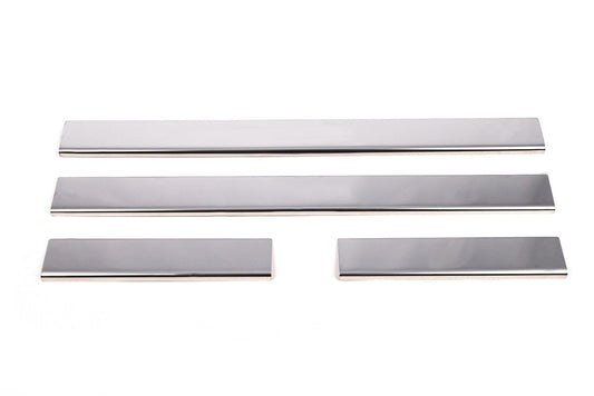 Carmos Door Sill Protectors (4 pcs, Stainless Steel) for Toyota Corolla 2007-2013 - image 2